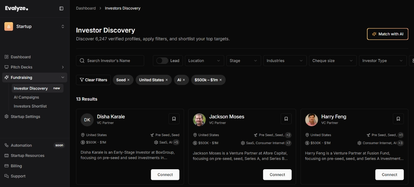 Manual Investor Discovery